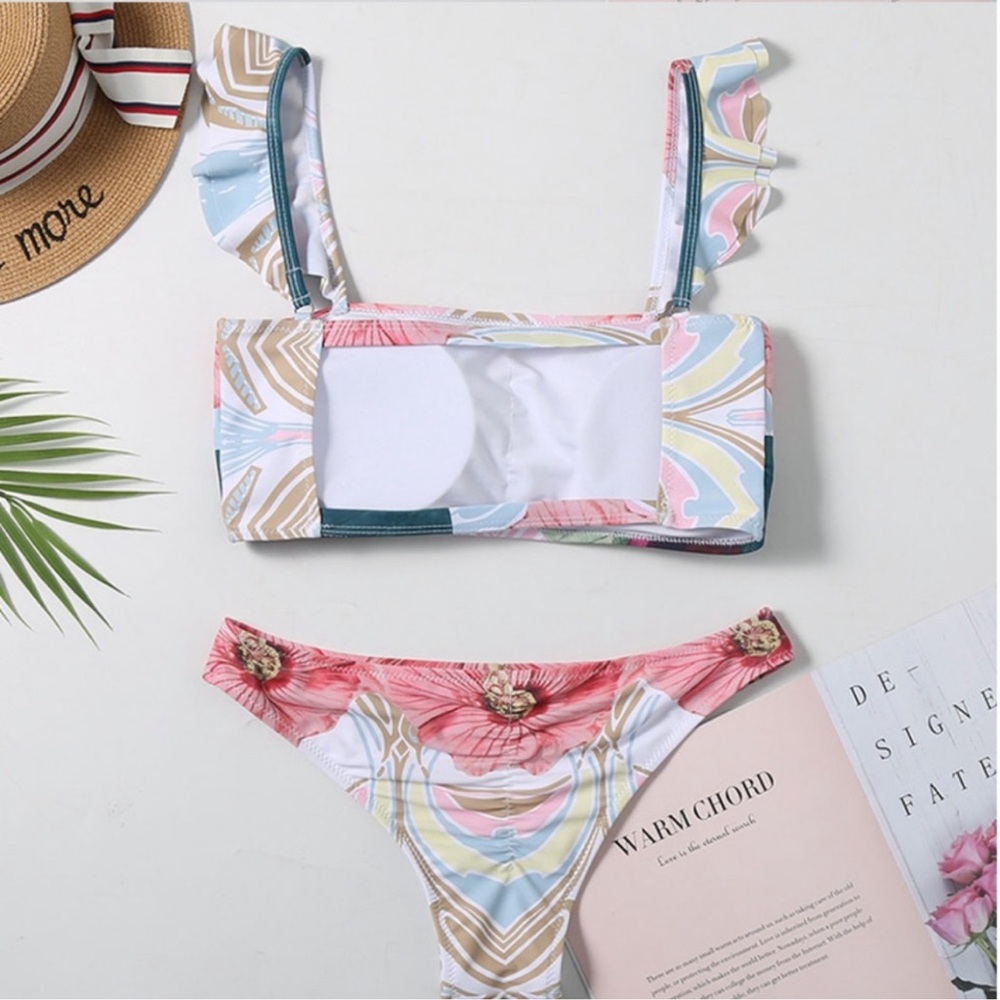 Colorful Bird Print Bikini Set - Picture 4 of 4
